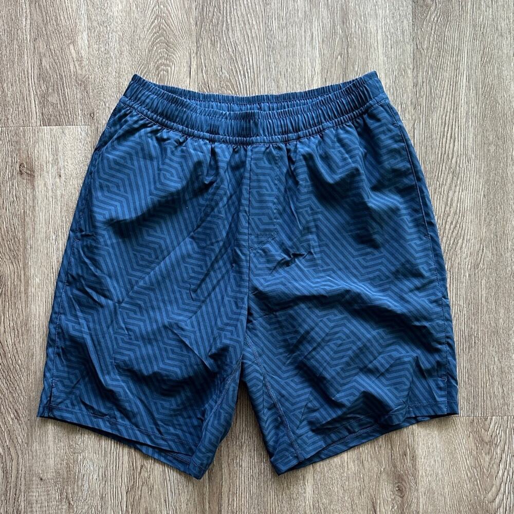 Peloton‎ Navy Printed Lined 9" Short Size Medium Activewear